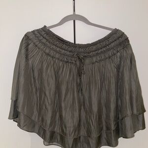 Mustard Seed Olive Layered Skater Skirt